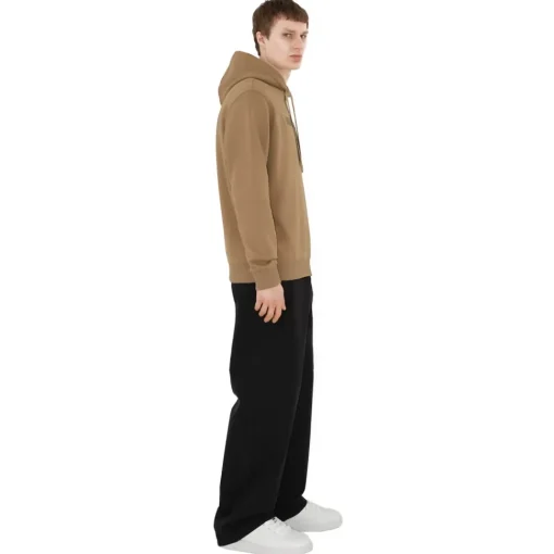 Burberry Sweatshirts-- Logo Cotton Hoodie - Camel - Exclusive Collection - Avvenice