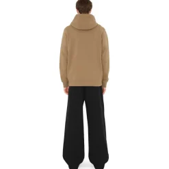 Burberry Sweatshirts-- Logo Cotton Hoodie - Camel - Exclusive Collection - Avvenice