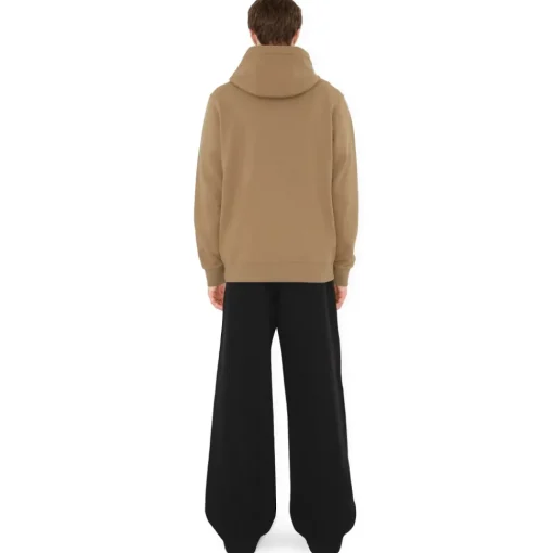 Burberry Sweatshirts-- Logo Cotton Hoodie - Camel - Exclusive Collection - Avvenice
