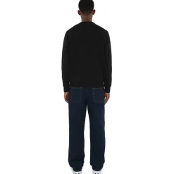 Burberry Sweatshirts-- Logo Cotton Sweatshirt - Black - Exclusive Collection - Avvenice