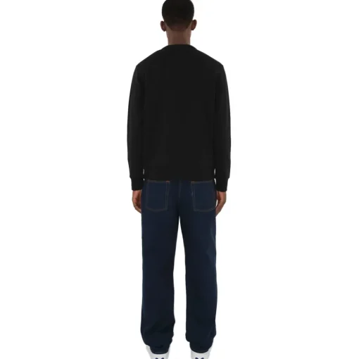 Burberry Sweatshirts-- Logo Cotton Sweatshirt - Black - Exclusive Collection - Avvenice