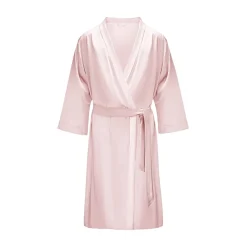 by Dariia Day Shirts-- Long Silk Robe - Blush Pink - Fashion - New Collection - Mulberry Silk - Artisan Silk Robe - Luxury - Avvenice