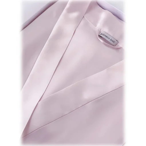 by Dariia Day Shirts-- Long Silk Robe - Blush Pink - Fashion - New Collection - Mulberry Silk - Artisan Silk Robe - Luxury - Avvenice