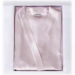 by Dariia Day Shirts-- Long Silk Robe - Blush Pink - Fashion - New Collection - Mulberry Silk - Artisan Silk Robe - Luxury - Avvenice