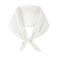 by Dariia Day Scarves-- Silk Scarf Square - Powder White - Fashion - New Collection - Mulberry Silk - Artisan Silk Scarf - Luxury - Avvenice