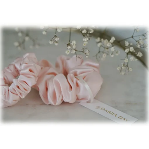 by Dariia Day Other Accessories-- Silk Scrunchie - Blush Pink - Fashion - Accessories - Mulberry Silk - Artisan Silk Scrunchie - Luxury - Avvenice
