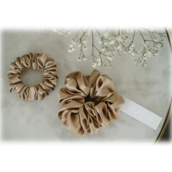 by Dariia Day Other Accessories-- Silk Scrunchie - French Beige - Fashion - Accessories - Mulberry Silk - Artisan Silk Scrunchie - Luxury - Avvenice