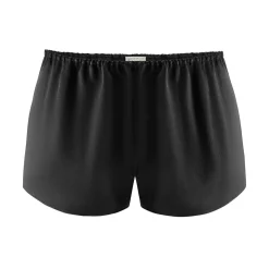 by Dariia Day Trousers-- Silk Shorts - Midnight Black - Fashion - New Collection - Mulberry Silk - Artisan Silk Shorts - Luxury - Avvenice