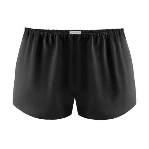 by Dariia Day Trousers-- Silk Shorts - Midnight Black - Fashion - New Collection - Mulberry Silk - Artisan Silk Shorts - Luxury - Avvenice