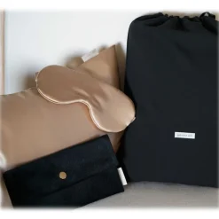 by Dariia Day Bedding-- Silk Travel Set - French Beige - Fashion - New Collection - Mulberry Silk - Artisan Silk Travel Set - Luxury - Avvenice