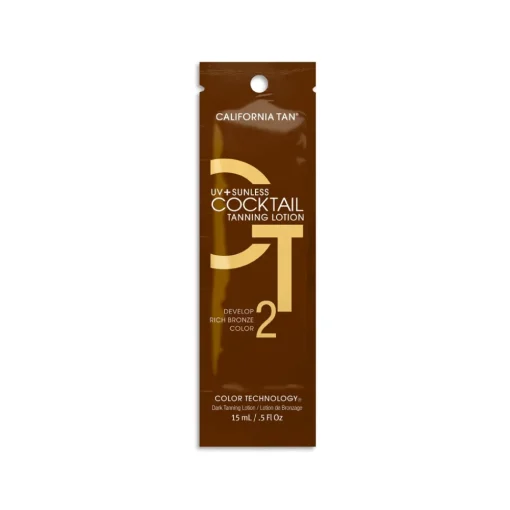 California Tan Natural Cosmetics-- UV + Sunless Cocktail Tanning Lotion - Step 2 Develop - CT Sunless Collection - Professional - 15 ml - Avvenice