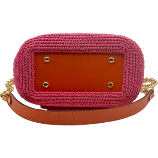 CapriNina Bags & Trolley|Bags-- Capriccio - Fine Bag Handmade in Capri - Fuchsia Orange - Handmade in Italy - Exclusive Luxury - Avvenice