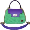CapriNina Bags & Trolley|Bags-- Capriccio - Fine Bag Handmade in Capri - Violet Green - Handmade in Italy - Exclusive Luxury - Avvenice