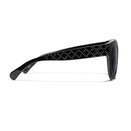 Chanel Sunglasses & Eyewear-- Butterfly Sunglasses - Black Gray Gradient - Eyewear - Avvenice