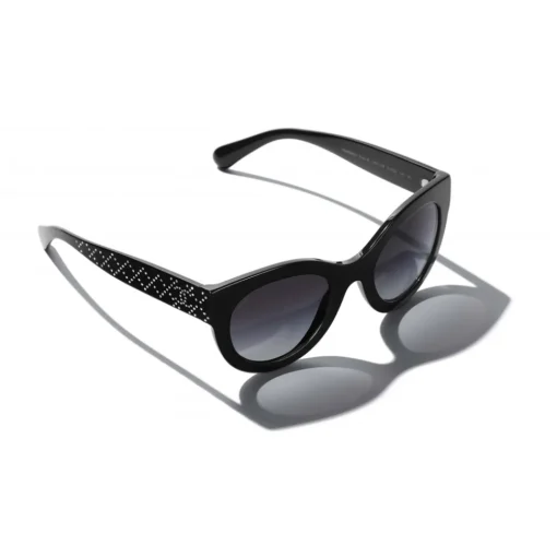 Chanel Sunglasses & Eyewear-- Butterfly Sunglasses - Black Gray Gradient - Eyewear - Avvenice