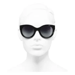 Chanel Sunglasses & Eyewear-- Butterfly Sunglasses - Black Gray Gradient - Eyewear - Avvenice