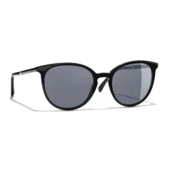 Chanel Sunglasses & Eyewear-- Butterfly Sunglasses - Black Gray - Eyewear - Avvenice