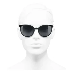 Chanel Sunglasses & Eyewear-- Butterfly Sunglasses - Black Gray - Eyewear - Avvenice