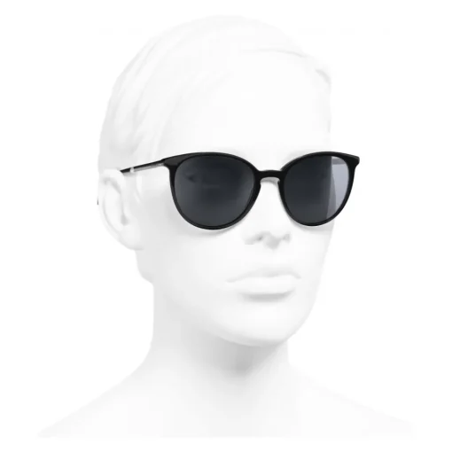 Chanel Sunglasses & Eyewear-- Butterfly Sunglasses - Black Gray - Eyewear - Avvenice