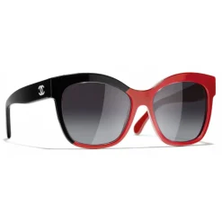 Chanel Sunglasses & Eyewear-- Butterfly Sunglasses - Black Coral Gray - Eyewear - Avvenice