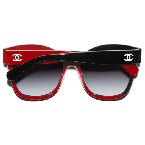 Chanel Sunglasses & Eyewear-- Butterfly Sunglasses - Black Coral Gray - Eyewear - Avvenice