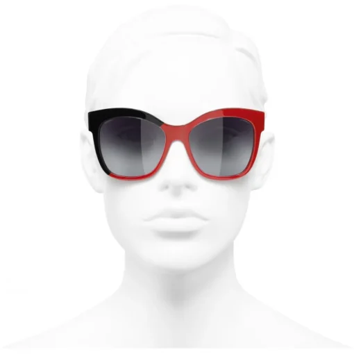 Chanel Sunglasses & Eyewear-- Butterfly Sunglasses - Black Coral Gray - Eyewear - Avvenice