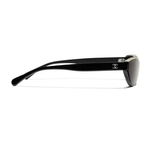 Chanel Sunglasses & Eyewear-- Cat Eye Sunglasses - Black Beige Brown - Eyewear - Avvenice