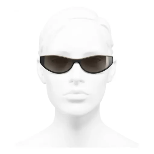 Chanel Sunglasses & Eyewear-- Cat Eye Sunglasses - Black Beige Brown - Eyewear - Avvenice