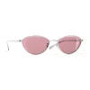 Chanel Sunglasses & Eyewear-- Cat Eye Sunglasses - Silver Burgundy - Eyewear - Avvenice