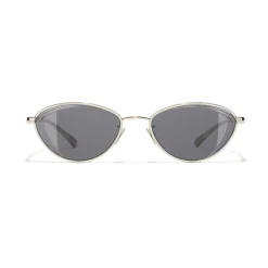 Chanel Sunglasses & Eyewear-- Cat Eye Sunglasses - Gold Gray - Eyewear - Avvenice