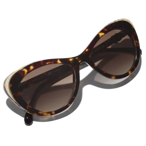 Chanel Sunglasses & Eyewear-- Cat Eye Sunglasses - Dark Tortoise Brown - Eyewear - Avvenice