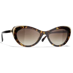 Chanel Sunglasses & Eyewear-- Cat Eye Sunglasses - Dark Tortoise Brown - Eyewear - Avvenice