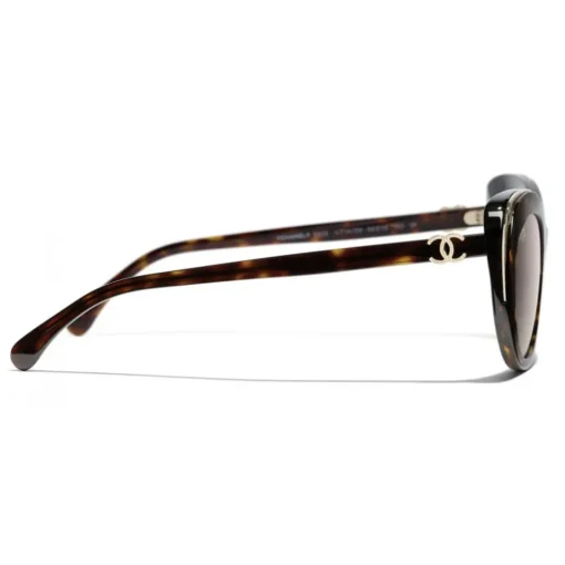 Chanel Sunglasses & Eyewear-- Cat Eye Sunglasses - Dark Tortoise Brown - Eyewear - Avvenice
