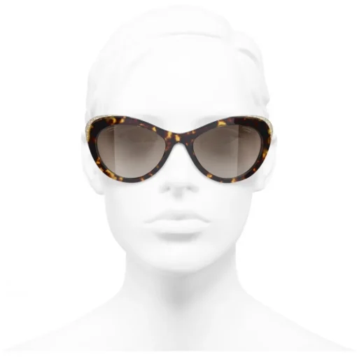 Chanel Sunglasses & Eyewear-- Cat Eye Sunglasses - Dark Tortoise Brown - Eyewear - Avvenice