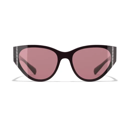 Chanel Sunglasses & Eyewear-- Cat Eye Sunglasses - Burgundy - Eyewear - Avvenice