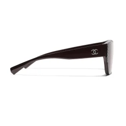 Chanel Sunglasses & Eyewear-- Cat Eye Sunglasses - Burgundy - Eyewear - Avvenice