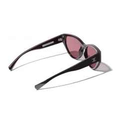 Chanel Sunglasses & Eyewear-- Cat Eye Sunglasses - Burgundy - Eyewear - Avvenice