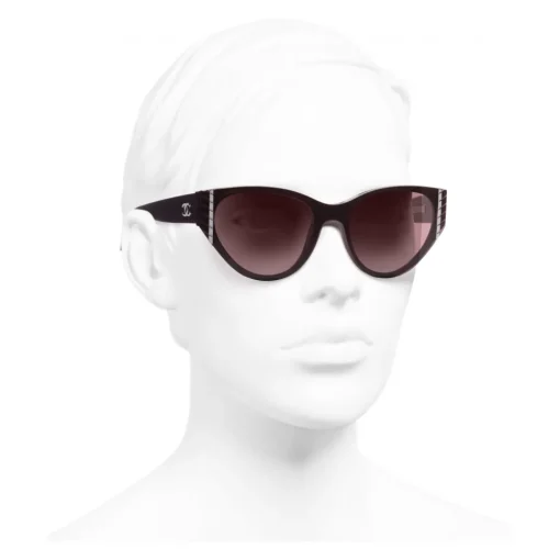 Chanel Sunglasses & Eyewear-- Cat Eye Sunglasses - Burgundy - Eyewear - Avvenice