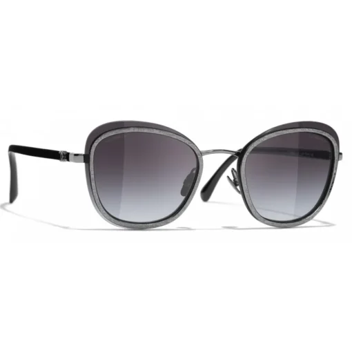 Chanel Sunglasses & Eyewear-- Pantos Sunglasses - Silver Gray - Eyewear - Avvenice