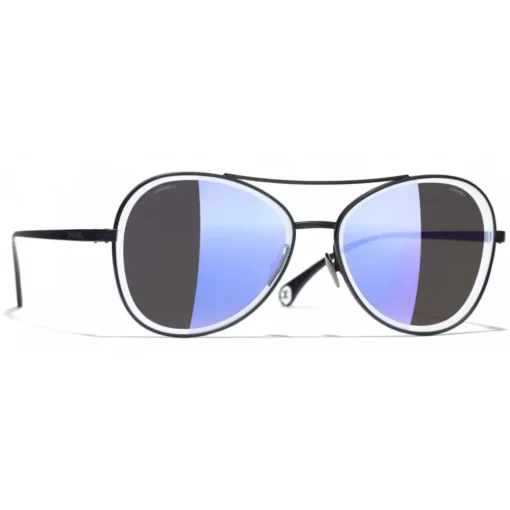 Chanel Sunglasses & Eyewear-- Pilot Sunglasses - Dark Blue - Eyewear - Avvenice