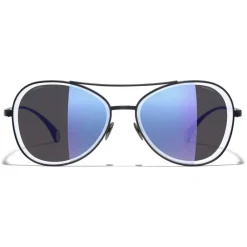 Chanel Sunglasses & Eyewear-- Pilot Sunglasses - Dark Blue - Eyewear - Avvenice