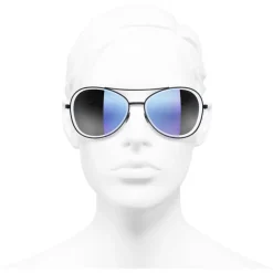 Chanel Sunglasses & Eyewear-- Pilot Sunglasses - Dark Blue - Eyewear - Avvenice