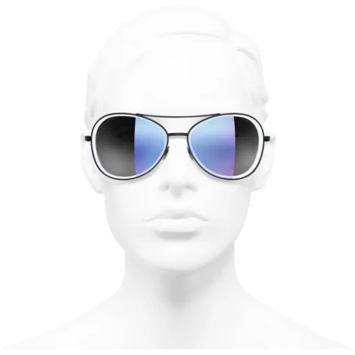 Chanel Sunglasses & Eyewear-- Pilot Sunglasses - Dark Blue - Eyewear - Avvenice