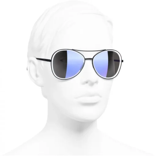 Chanel Sunglasses & Eyewear-- Pilot Sunglasses - Dark Blue - Eyewear - Avvenice