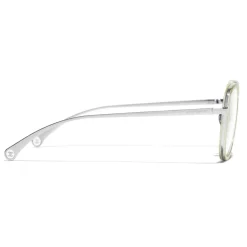 Chanel Sunglasses & Eyewear-- Pilot Sunglasses - Silver Beige Transparent - Eyewear - Avvenice