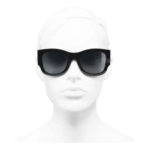 Chanel Sunglasses & Eyewear-- Rectangle Sunglasses - Black Gray - Eyewear - Avvenice