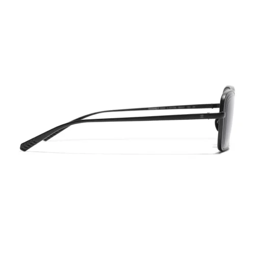 Chanel Sunglasses & Eyewear-- Rectangle Sunglasses - Black Gray - Eyewear - Avvenice