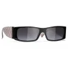 Chanel Sunglasses & Eyewear-- Rectangle Sunglasses - Black Gray - Eyewear - Avvenice