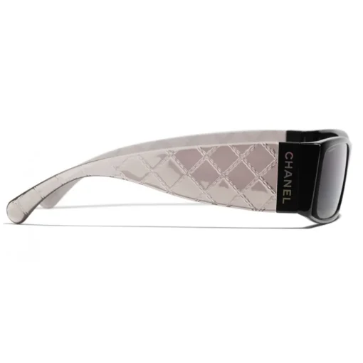 Chanel Sunglasses & Eyewear-- Rectangle Sunglasses - Black Gray - Eyewear - Avvenice