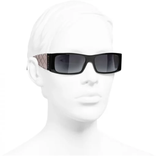 Chanel Sunglasses & Eyewear-- Rectangle Sunglasses - Black Gray - Eyewear - Avvenice